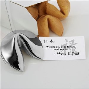 Wishes of Prosperity Silver Fortune Cookie - 6246