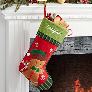 Personalized Christmas Stockings - Gingerbread Boy - 6316-GB