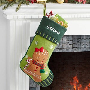 Personalized Christmas Stockings - Gingerbread Girl - 6316-GG
