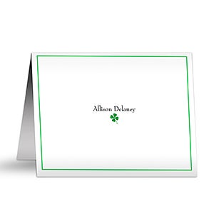 Personalized Four Leaf Clover Note Cards & Envelopes - 6586-N