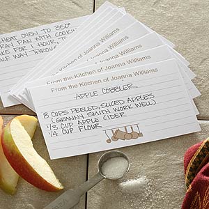 Personalized From The Kitchen Of Recipe Cards - 3x5 - 6639