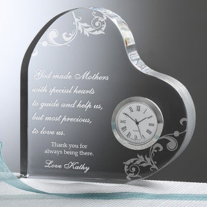Dear Mom Personalized Heart Clock - 6784
