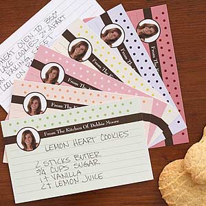 Personalized Set of Recipe Cards - Navy or Pink — Tagums
