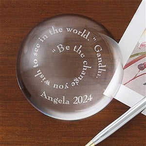 Inspirational Quotes Personalized Crystal Paperweight - 6953