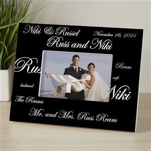 Mr. and Mrs. Collection Personalized 4x6 Tabletop Frame - Horizontal - 7035
