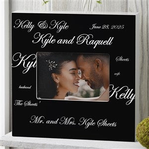 Mr  Mrs Collection Personalized 4x6 Box Frame - Horizontal - 7035-BH