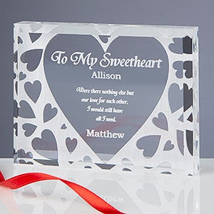 To My Sweetheart Personalized Keepsake - 7452