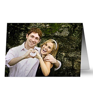 Romantic Personalized Photo Greeting Cards - Horizontal - 7499-H