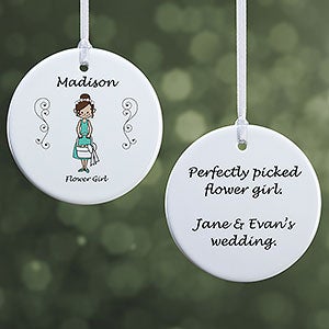 Wedding Party Characters Personalized Ornament- 2.85 Glossy - 2 Sided - 7528-2