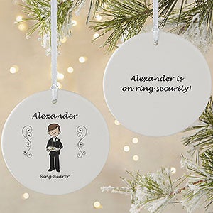 Wedding Party Characters Personalized Ornament-3.75 Matte - 2 Sided - 7528-2L