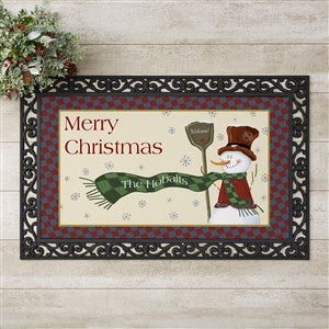 Personalized Holiday Doormat - Snowman 20x35 - 7643-M