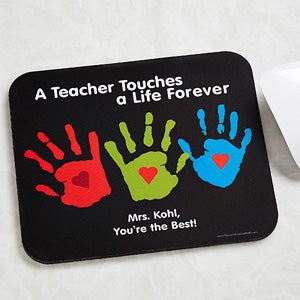 Touches A Life Personalized Teacher Mouse Pad - 8026