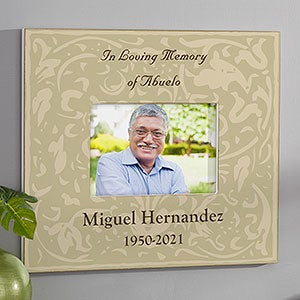 Forever In Our Hearts Personalized Memorial Frame - 5x7 Horizontal Wall - 8203-WH