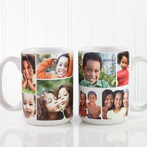 Create A Photo Collage Personalized Coffee Mug 15 oz.- White - 8214-L
