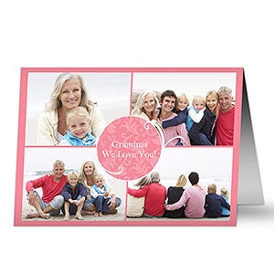Photo Collage Personalized Greeting Cards - Horizontal - 8234