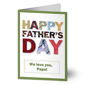 Happy Fathers Day Tie Personalized Greeting Card - 8393