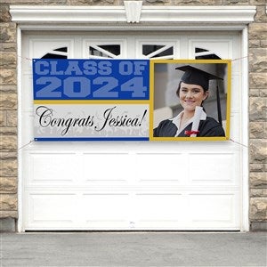 Class Of Personalized Photo Graduation Banner - 30x72 - 8498
