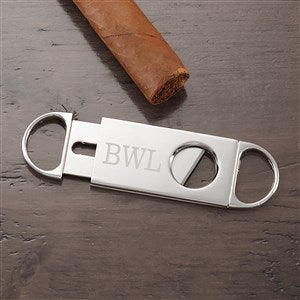 Personalized Silver Cigar Cutter Case - 8655-C