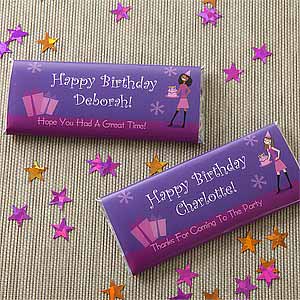 Birthday Girl Personalized Candy Bar Wrappers - 8709