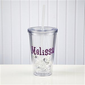 Personalized Reusable Drink Cup with Name - Insulated Acrylic - 9153-N