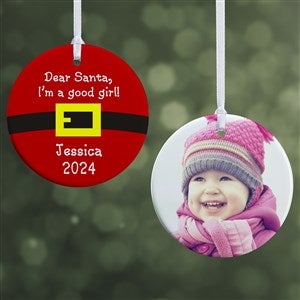 Personalized Christmas Ornaments - Santas Belt - 2-Sided - 9231-2