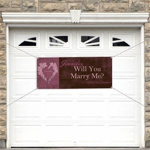 Will You Marry Me? Personalized Banner - 20x48 - 9384-S