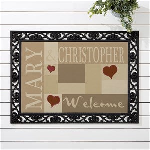 Loving Hearts Personalized Doormat- 18x27 - 9595