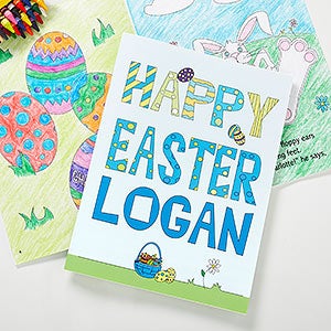 Happy Easter Personalized Coloring Book - 9678