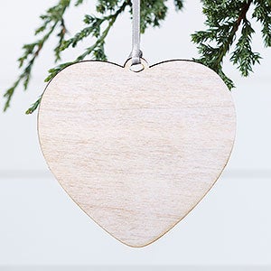 Design Your Own Personalized 1-Sided Wood Heart Ornament