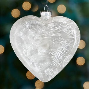 Close To Her Heart Personalized Lightable Frosted Glass Heart Ornament