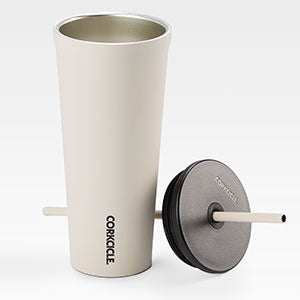 Engraved Corkcicle 24oz Cold Cup with Straw Latte