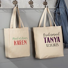 Personalized Tote Bags For Bridesmaids - Bridesmaid On The Go - 22611