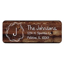 Rustic Monogram Personalized Return Address Labels - 23061