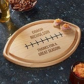 Personalized Football Shaped Cutting Board - Coach Gift - 23386