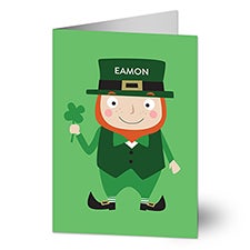 Lucky Leprechaun Personalized St. Patricks Day Cards - 23417