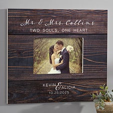 Personalized Wedding Wall Picture Frame - Rustic Elegance - 23646