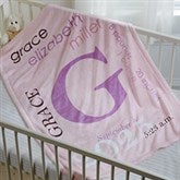 Personalized Baby Blankets - All About Baby Girl - 23856