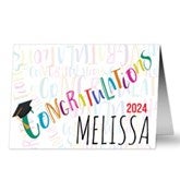 Colorful Congratulations Personalized Graduation Greeting Card - 24418