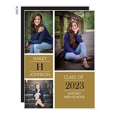 Graduation Initial Personalized Photo Graduation Announcements - 24430