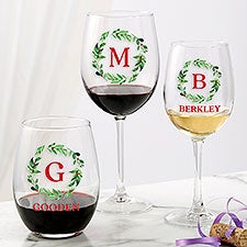 Let's Get Lit Personalized Christmas Wine Glasses