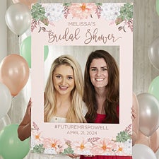 Modern Floral Wedding Personalized Photo Frame Prop - 24767