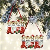 Stocking Bear Family Personalized Christmas Ornaments - 24773