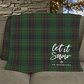Christmas Plaid Personalized Blankets - 24785