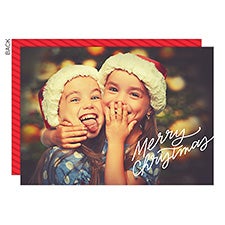 Merry Christmas Script Custom Christmas Photo Cards - 25111