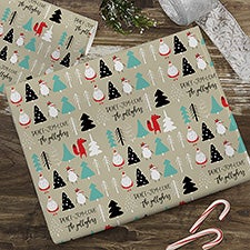 Christmas Forest Personalized Wrapping Paper - 25318