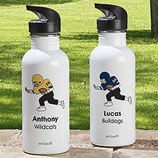 Personalized Football Player Water Bottle by philoSophies - 25550