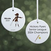 Personalized Softball Player Christmas Ornaments by philoSophie's - 25571