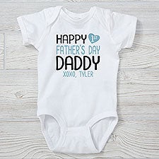 Happy First Fathers Day Personalized Baby Clothes - 25576