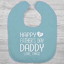 Personalized Baby Bibs - Happy First Fathers Day - 25577