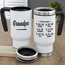 Established Personalized 14oz Commuter Travel Mug for Grandpa - 25610